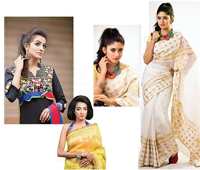 মডেল: দোয়েল ও সাফা কবীর সাজ: কানিজ আলমাস খান পোশাক: রঙ, গয়না: অ্যারাবিয়ানস, ছবি: কবির হোসেন