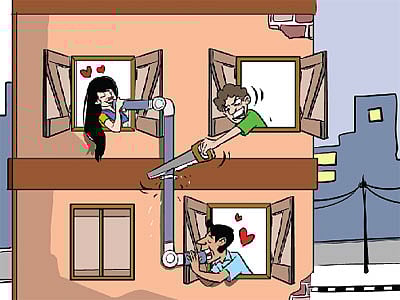 আঁকা: জুনায়েদ আজীম চৌধুরী