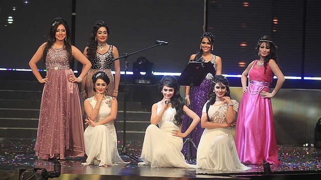 মডেলদের উপস্থাপনা। ছবি: মনিরুল আলম