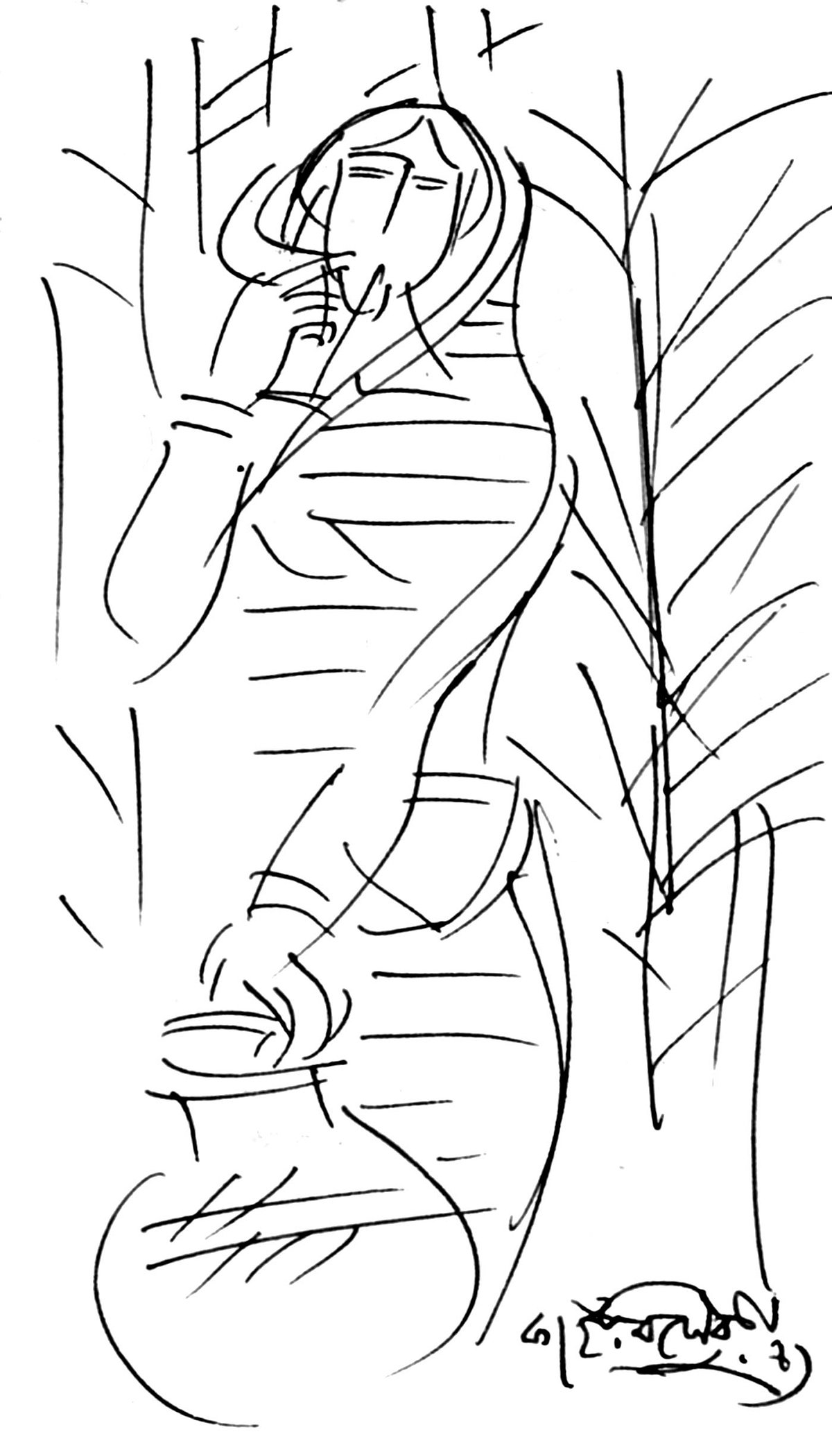 কাইয়ুম চৌধুরীর ড্রইং