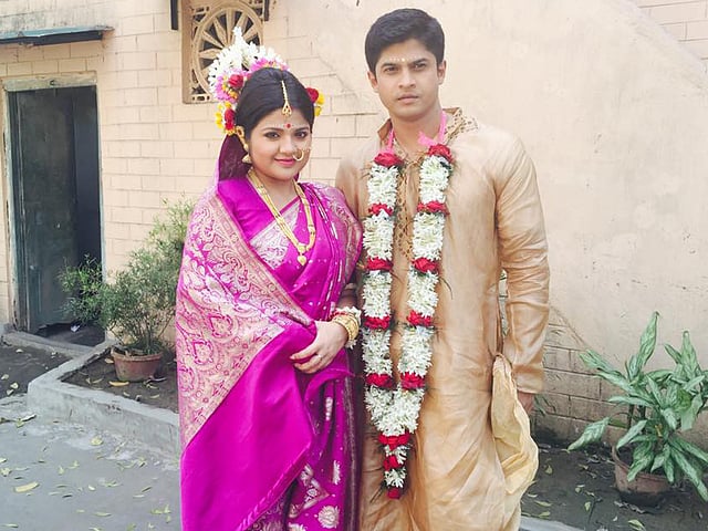 ‘হৈমন্তী’ নাটকের দৃশ্যে নিলয় ও রনিতা দাস