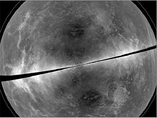 রাডারের সাহায্যে তোলা বহু অংশে সমন্বিত শুকতারার পৃষ্ঠতলের ছবি l এনআরএও/এইউআই/এনএসএফ/আরেসিবো