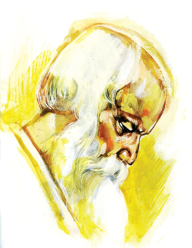 রবীন্দ্রনাথ ঠাকুর (৭ মে ১৮৬১–৭ আগস্ট ১৯৪১), প্রতিকৃতি: মাসুক হেলাল