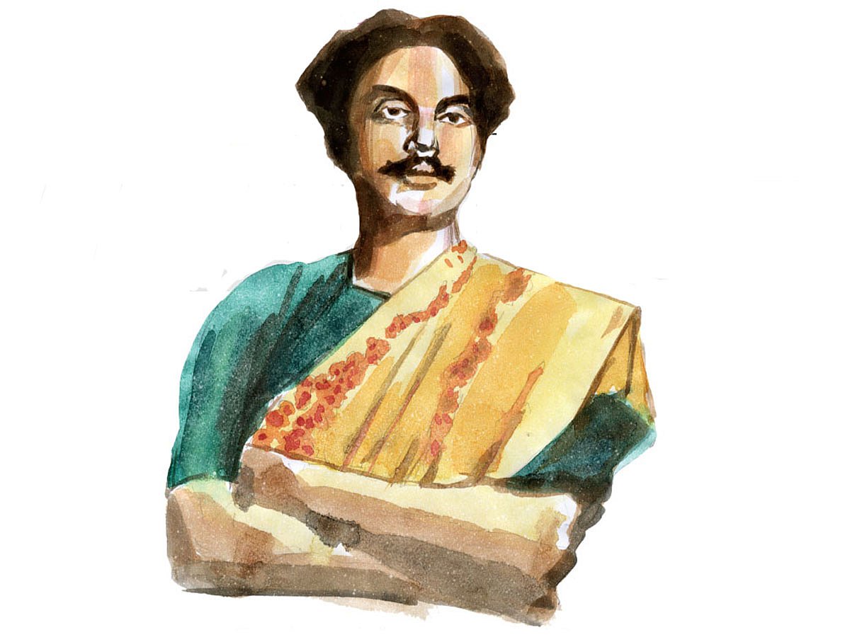 কাজী নজরুল ইসলাম (১১ জ্যৈষ্ঠ ১৩০৬—১২ ভাদ্র ১৩৮৩), প্রতিকৃতি: মাসুক হেলাল