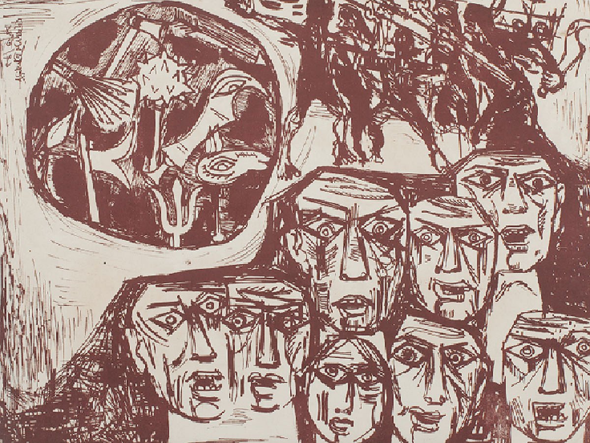 ‘বাংলায় বিদ্রোহ’: ১৯৭১ সালে অাঁকা শিল্পী দেবদাশ চক্রবর্তীর শিল্পকর্ম