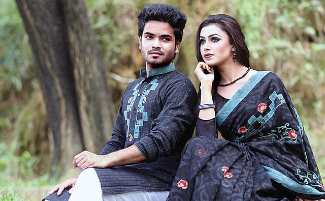 যুগল পোশাক তৃতীয়, কাসফা বুটিকস, মডেল: আরিফ ও হাবিবা