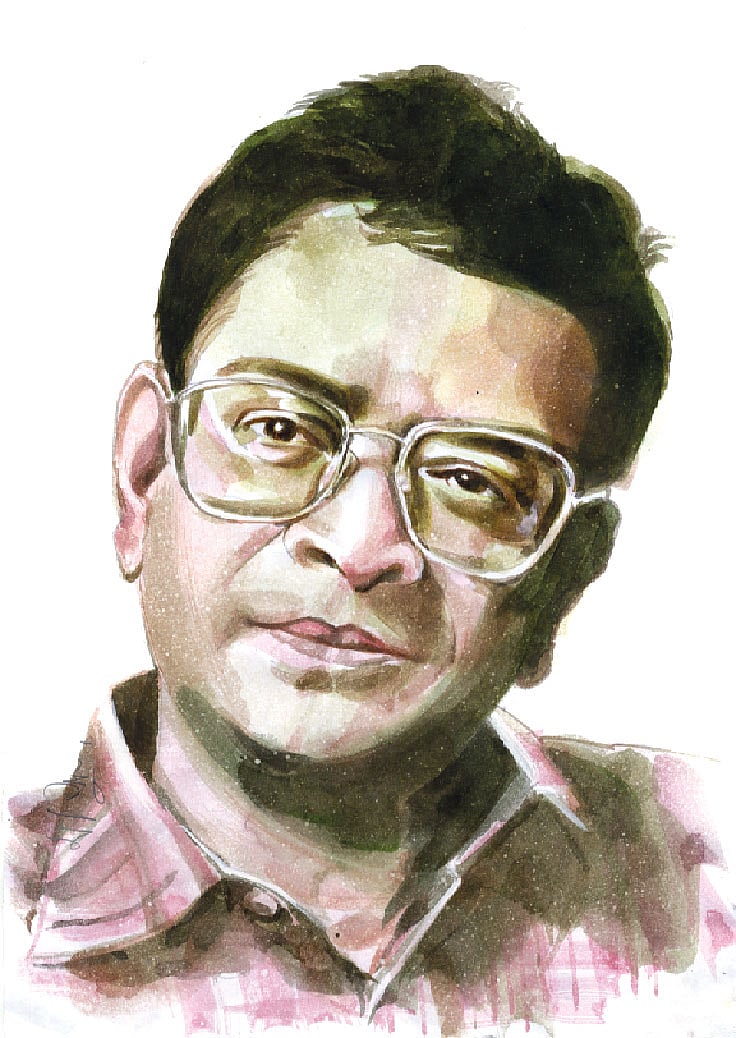 হুংমায়ূন আহমেদ (১৩ নভেম্বর ১৯৪৮—১৯ জুলাই ২০১২) প্রতিকৃতি: মাসুক হেলাল