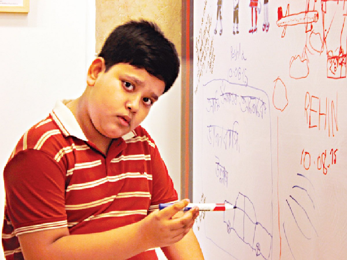 উল্লাস লিখেছে, ‘আমি আঁকতে অনেক ভালোবাসি।’