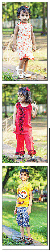 উজ্জ্বল রঙে আরামদায়ক পোশাক পাবেন শিশুদের জন্য। ছবি: কবির হোসেন