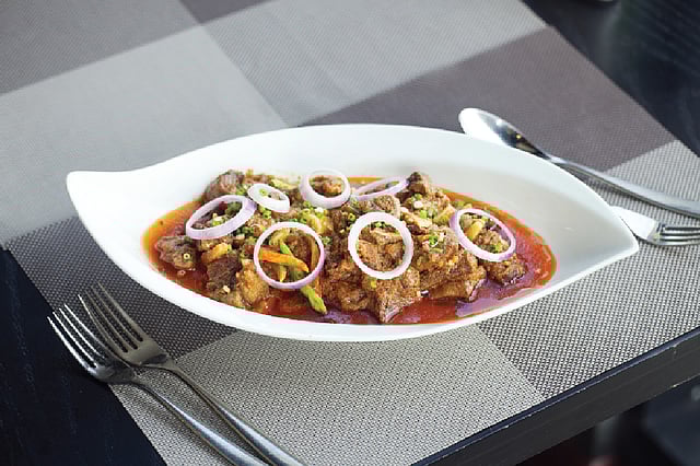 কাটা মসলায় মাংস