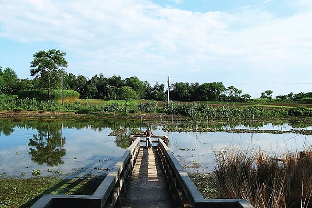 কাজলা নদীর শানবাঁধানো ঘাট