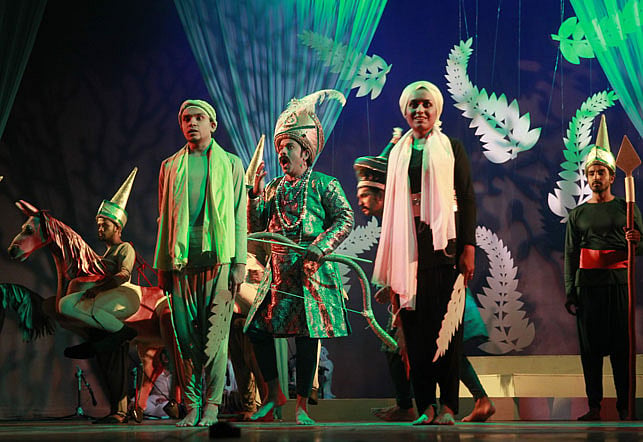 গহর বাদশা ও বানেছা পরী নাটকের একটি দৃশ্য