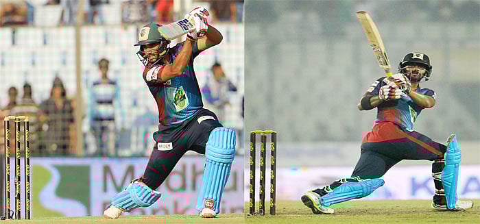 মাহমুদউল্লাহ-শাহরিয়ারের জুটি দারুণ পুঁজি এনে দিল বরিশালকে। ছবি: শামসুল হক