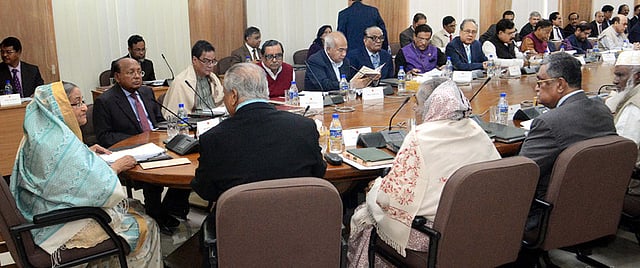 প্রধানমন্ত্রী শেখ হাসিনার সভাপতিত্বে আজ সোমবার সচিবালয়ে মন্ত্রিসভার বৈঠক অনুষ্ঠিত হয়। ছবি: ফোকাস বাংলা