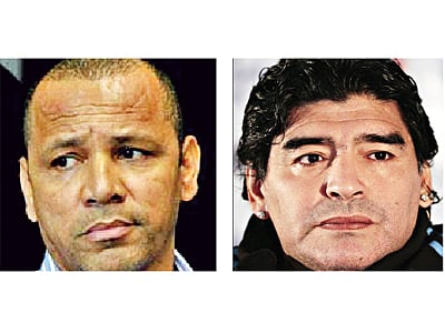 নেইমার সিনিয়র ও ডিয়েগো ম্যারাডোনা