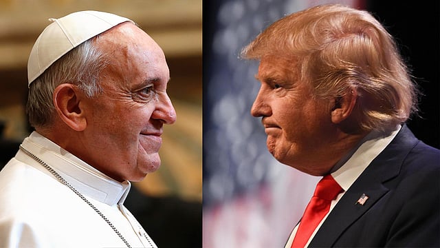 পোপ ফ্রান্সিস ও ডোনাল্ড ট্রাম্প।