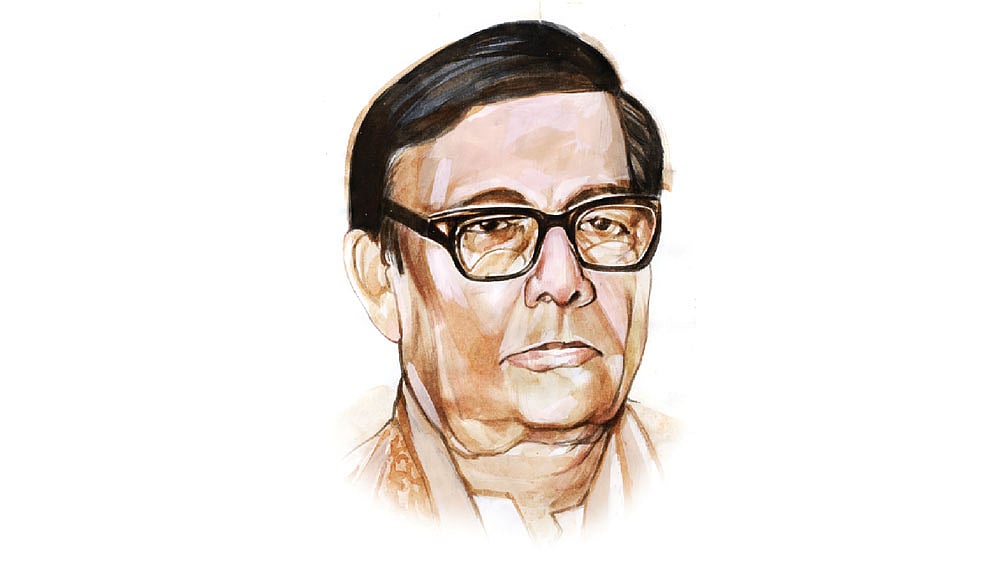 জসীমউদ্‌দীন (১ জানুয়ারি ১৯০৩—১৩ মার্চ ১৯৭৬) প্রতিকৃতি এঁকেছেন মাসুক হেলাল