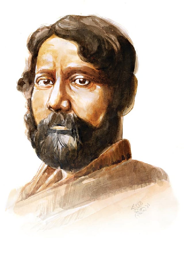 রবীন্দ্রনাথ ঠাকুর (২৫ বৈশাখ ১২৬৮—২২ শ্রাবণ ১৩৪৮), প্রতিকৃতি: মাসুক হেলাল