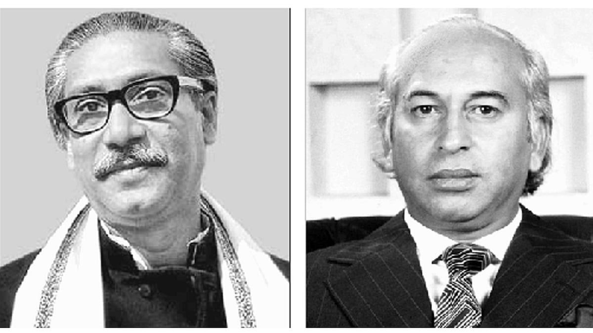 বঙ্গবন্ধু শেখ মুজিবুর রহমান  ও জুলফিকার আলী ভুট্টো