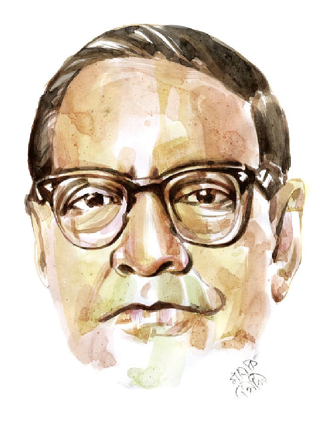 আবুল মনসুর আহমদ (৩ সেপ্টেম্বর ১৮৯৮—১৮ মার্চ ১৯৭৯) প্রতিকৃতি: মাসুক হেলাল