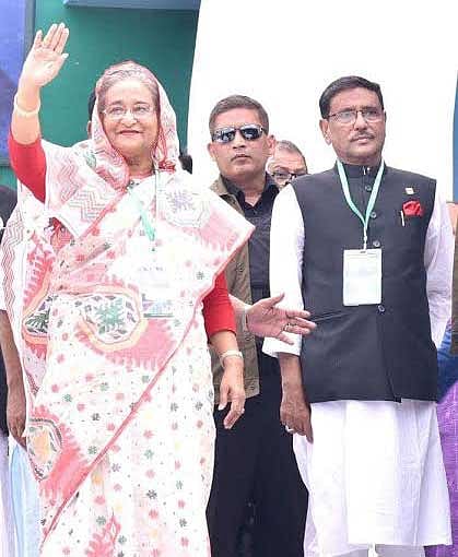 শেখ হাসিনা ও ওবায়দুল কাদের