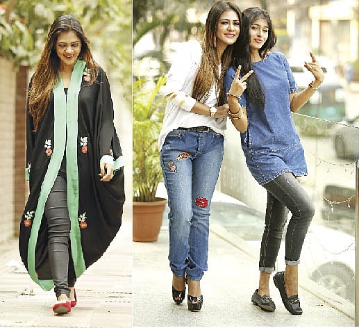 মডেল: হৃতিকা ও তানহা পোশাক: আরবান ট্রুথ, আইকনিক ও জেন্টাল পার্ক ছবি: সুমন ইউসুফ