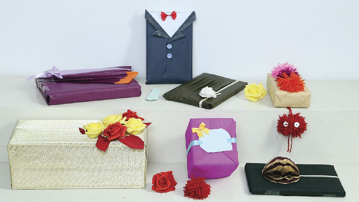 বিয়ের উপহারের মোড়কটি করুন নান্দনিকভাবে। ছবি: নকশা