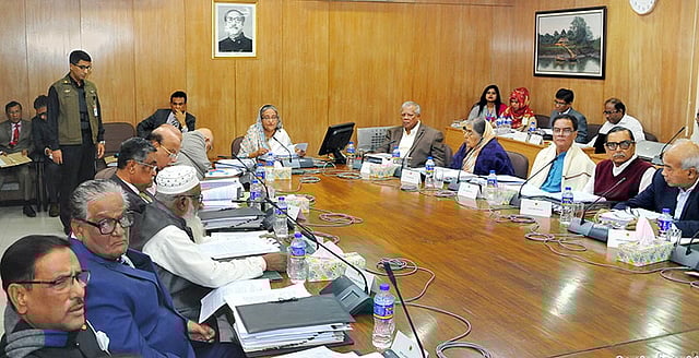 সচিবালয়ে প্রধানমন্ত্রী শেখ হাসিনার সভাপতিত্বে মন্ত্রিসভার নিয়মিত বৈঠক। ছবি: ফোকাস বাংলা