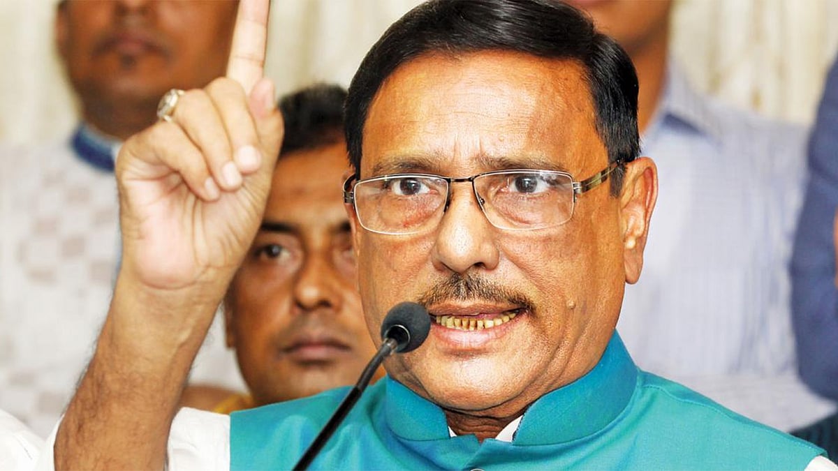 আওয়ামী লীগের সাধারণ সম্পাদক ও সড়ক পরিবহন ও সেতুমন্ত্রী ওবায়দুল কাদের। ফাইল ছবি