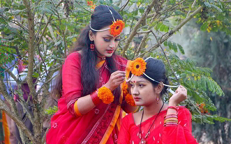 বসন্তের সাজ। ছবি: প্রথম আলো