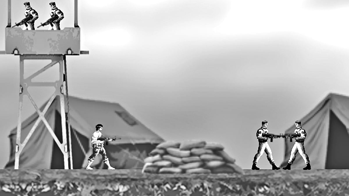 অদম্য ৭১ গেমের একটি দৃশ্য