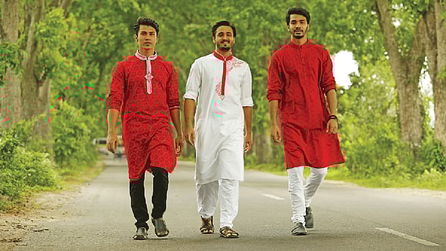 পাঞ্জাবিতে থাকবে হাঁটু পর্যন্ত ঝুলের চল। পোশাক: লুবনান