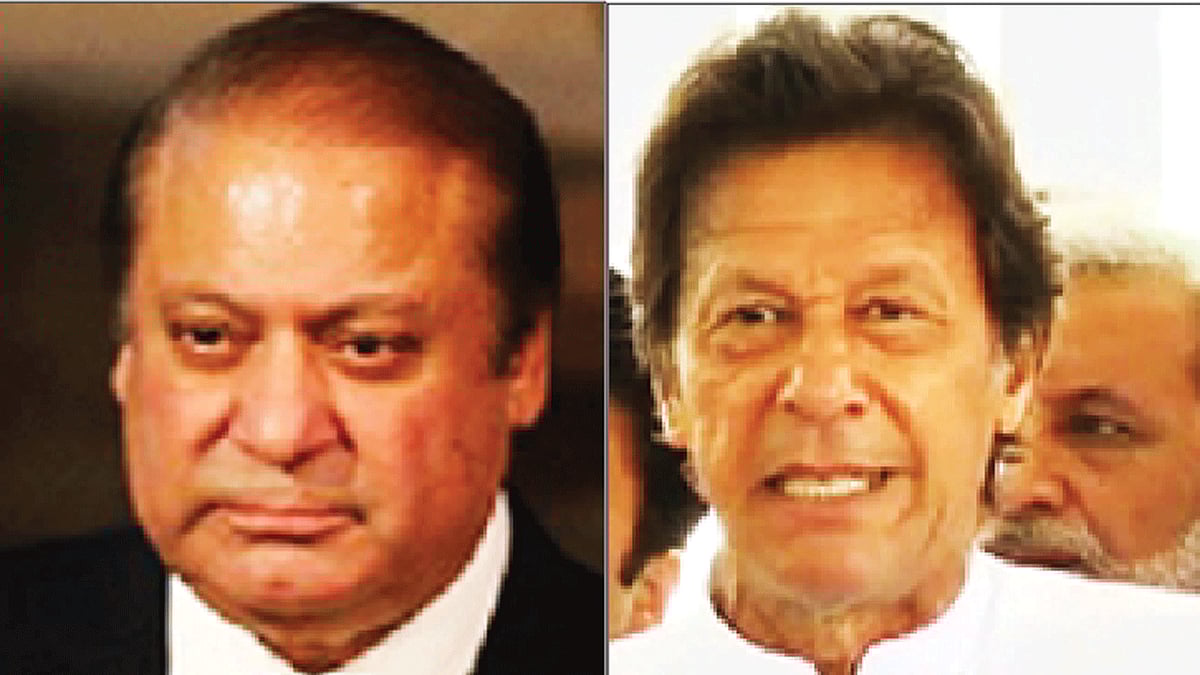 নওয়াজ শরিফ ও  ইমরান খান