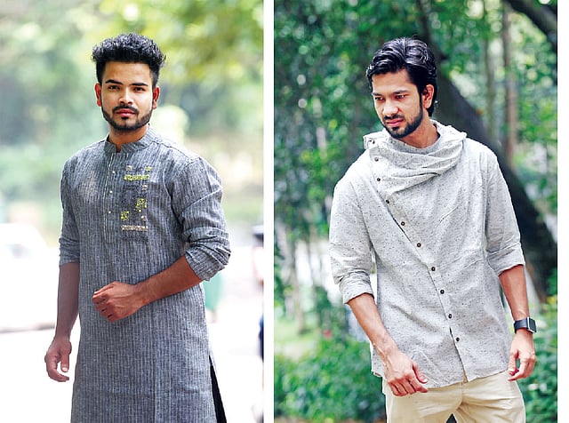 পাঞ্জাবিতে দ্বিতীয় আমনাস। মডেল: আরিফ,শার্ট–টিশার্টে প্রথম ফ্যাশন হাউস জি। মডেল: সোহরাব