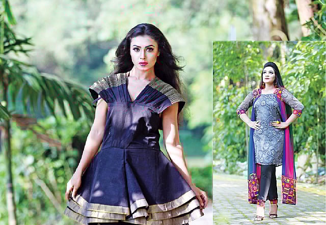 বরাবরের মতো এবারও ফিউশনে ছিল বৈচিত্র্য। ফিউশন বিভাগে দ্বিতীয় হয় নীলাম্বরী ফ্যাশন হাউস। মডেল: হাবিবা,সালোয়ার-কামিজে খ বিভাগে প্রথম কালার এনজেল। মডেল: দুর্দানা