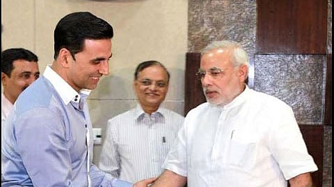 অক্ষয় কুমার ও নরেন্দ্র মোদি
