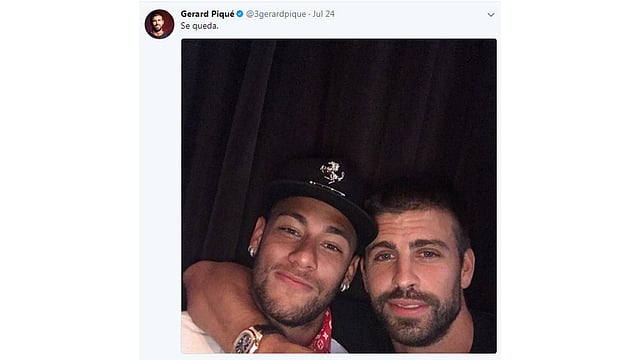 পিকেকে এই পোস্টটাই দিতে নিষেধ করেছিলেন নেইমার। ছবি: টুইটার