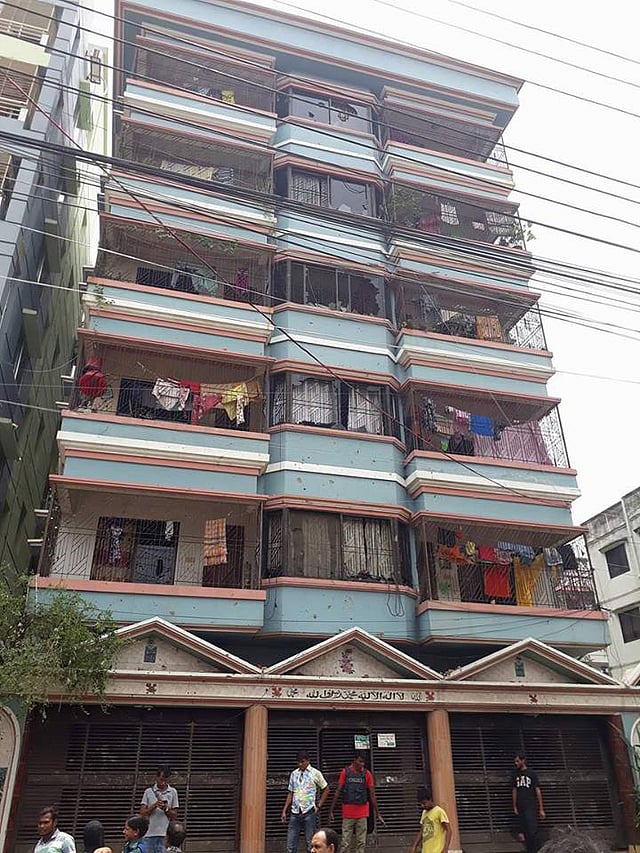 বনশ্রীর এই বাড়িতেই রহস্যজনক মৃত্যু হয়েছে গৃহকর্মী লাইলী বেগমের। ছবি: আহমেদ জায়িফ