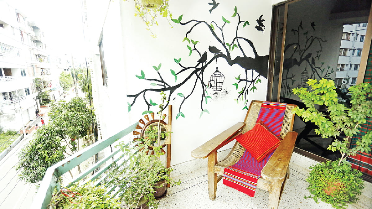 অন্দর সজ্জায় গামছার ব্যবহার উজ্বলতা আনবে। কৃতজ্ঞতা: সাবিহা কুমু