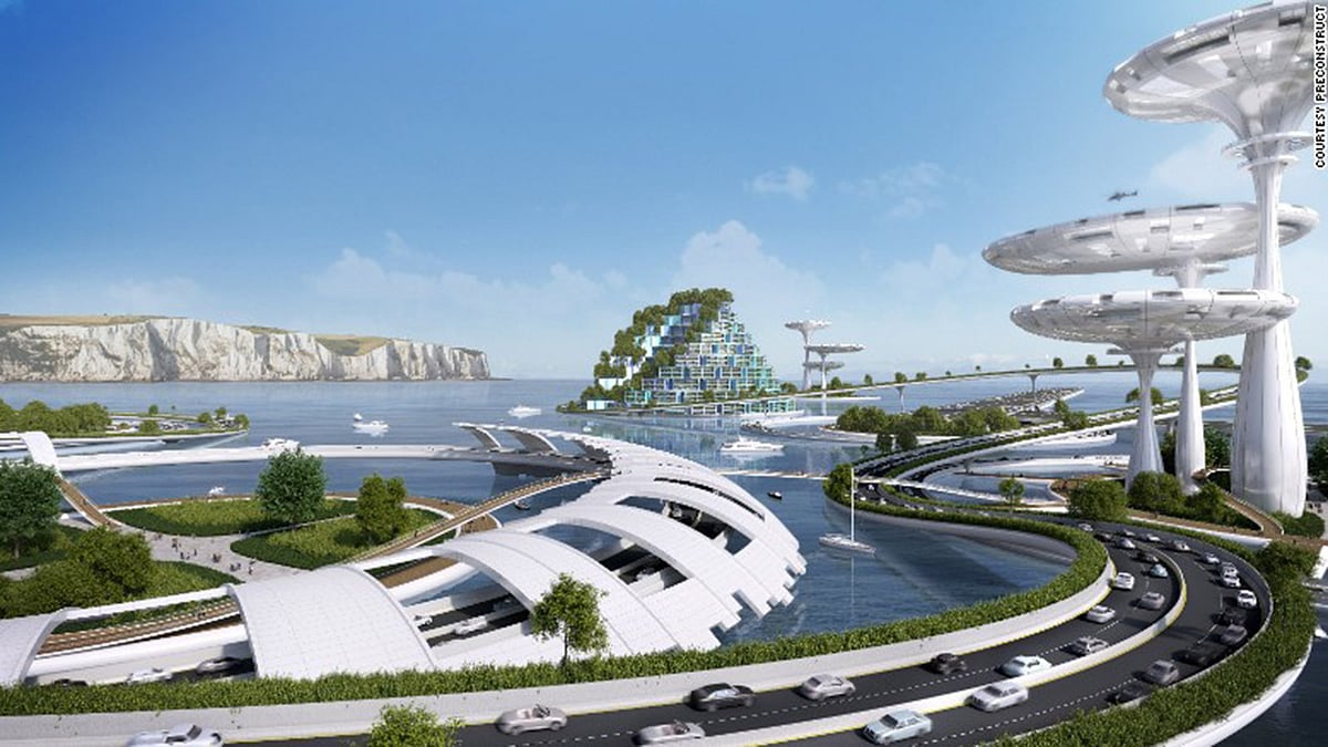 শিল্পীর চোখে পৃথিবীর নতুন শহর। ছবি: সিএনএন