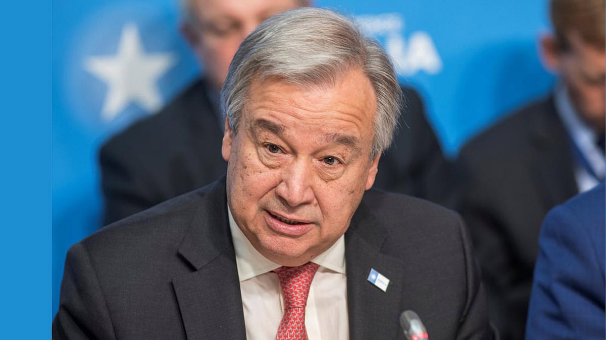 জাতিসংঘের মহাসচিব আন্তোনিও গুতেরেস। ছবি: রয়টার্স
