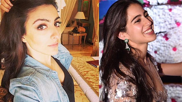 সোহা আলী খান ও সারা আলী খান (কোলাজ)