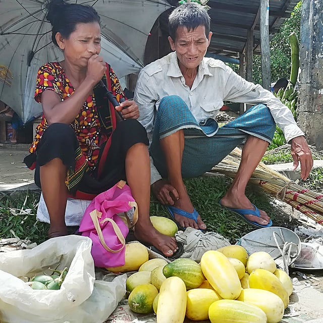 বাজারে বিক্রি হচ্ছে মারফা। ছবিটি সম্প্রতি তোলা। ছবি: প্রথম আলো