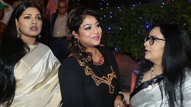 অভিনেত্রী তিশা, শাবনূর ও আফসানা মিমি। ছবি: আবদুস সালাম