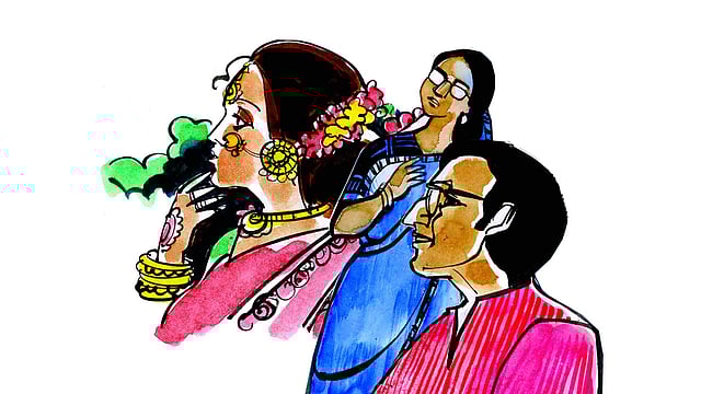 বিয়েকে কেন্দ্র করে পাড়াপড়শিদের ঘুম হারাম হওয়াটা কিন্তু অস্বাভাবিক নয়। অলংকরণ: মাসুক হেলাল