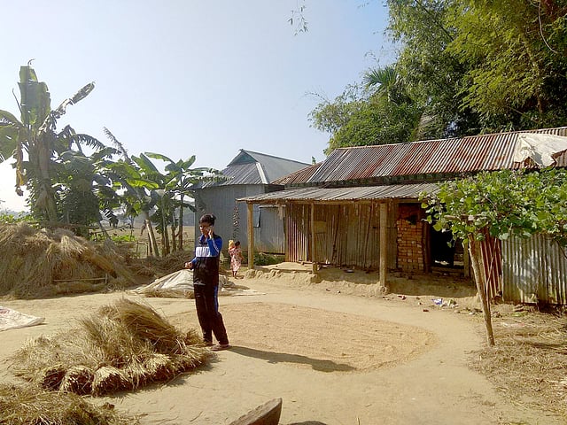 তহুরাদের বাড়ি। ছবি: প্রথম আলো