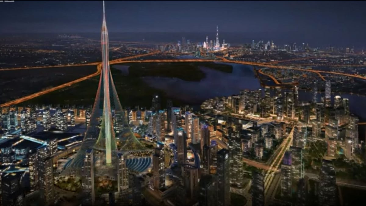 সংযুক্ত আরব আমিরাতের দুবাইতে তৈরি হচ্ছে সবচেয়ে বেশি উচ্চতার ‘ক্রিক হারবার টাওয়ার’। ছবি: বিবিসির সৌজন্যে