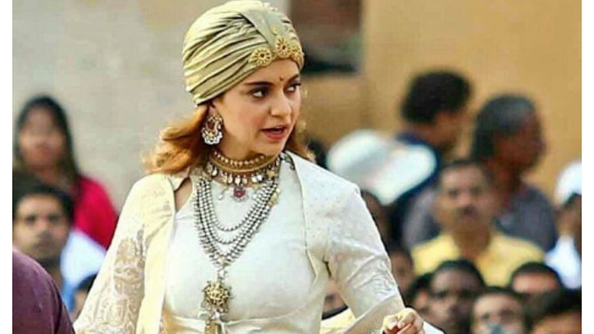 ‘মণিকর্ণিকা: দ্য কুইন অব ঝাঁসি’র সেটে কঙ্গনা। ছবি: ইনস্টাগ্রাম