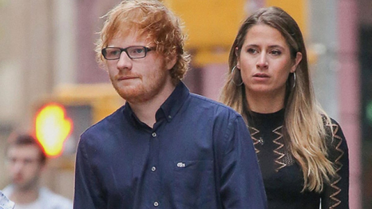 এড শিরান ও চেরি সিবর্ন। ছবি: এএফপি