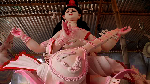 সরস্বতী দেবী। দাড়িয়াপাড়া, সিলেট, ১৯ জানুয়ারি। ছবি: আনিস মাহমুদ